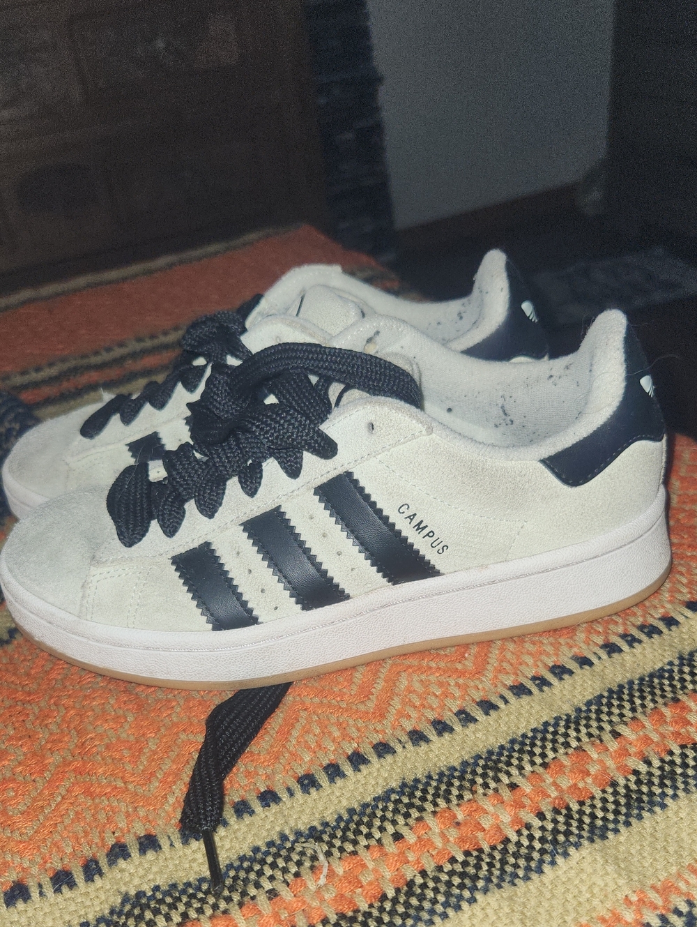 Adidas Womens  Campus Suede Sneakers in Light Green And Black